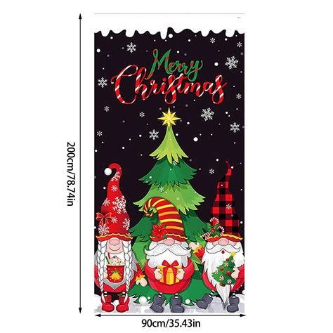 Christmas Door Decoration Door Cover Hanging Cloth Holiday Party Layout