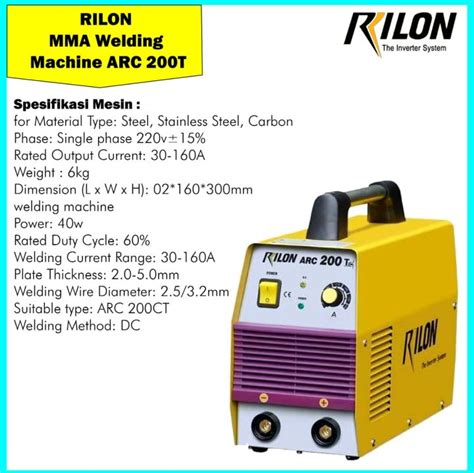 Mesin Las Rilon Arc 200a Welding Machine Inverter Rilon Arc 200a