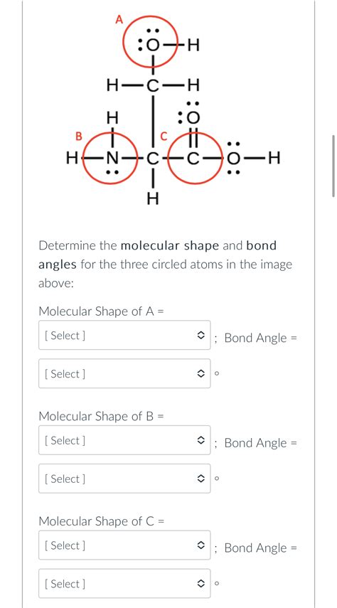 Solved Determine the molecular shape and bond angles for the | Chegg.com