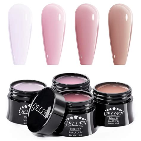 Amazon Gellen Builder Gel Kit Nail Extension Kit Nude Baby Pink Naked Purple Rose Brown