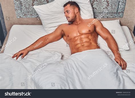 Handsome Nude Man Lying Bed Stock Photo Shutterstock