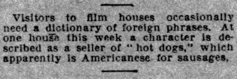 Paul Fairie On Twitter 1923 Americanese For Sausage