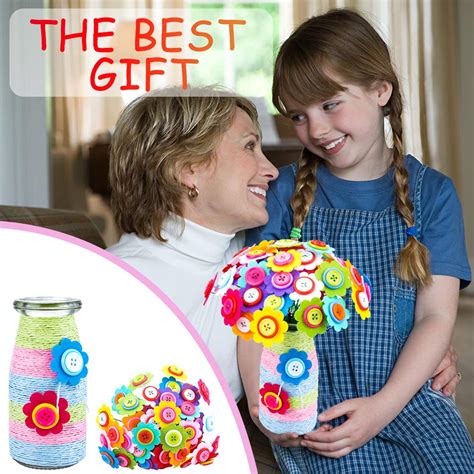 Dikence DIY Flower Craft Kit for Kids Aged 4-12, Art Activity Birthday ...