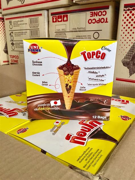 Bánh ốc quế TOPCO nhân ngũ cốc socola kem trứng (1T x 12 hộp x 12cái x ...