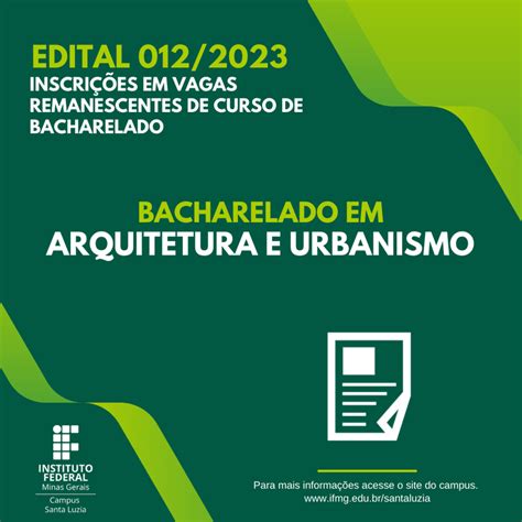 Resultado Final Vagas Remanescentes Para O Curso De Arquitetura E