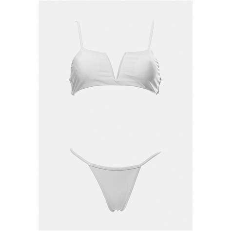 DeCoro Μαγιό Μπικίνι με V - ΑΣΠΡΟ - GLAMI.gr