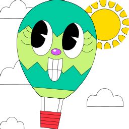 Hot Air Balloon Stickers Free Transportation Stickers