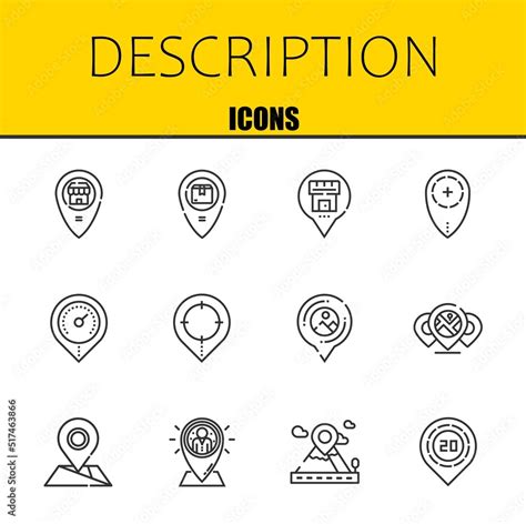 description vector line icons set. placeholder, placeholder and ...