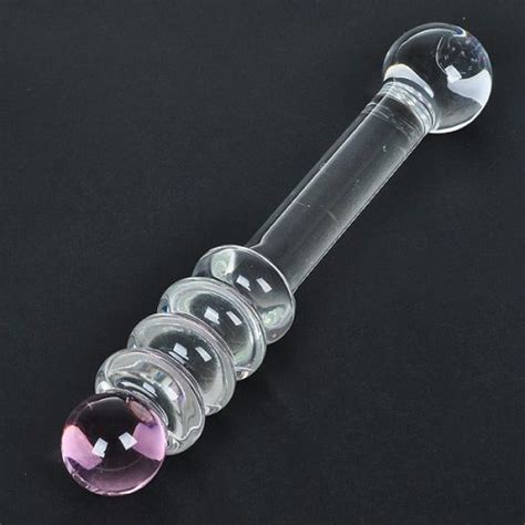 Double Head High Borosilicate Crystal Glass Simulation Dildo Trans