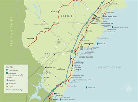 Beaches In Maine Map Beach Map