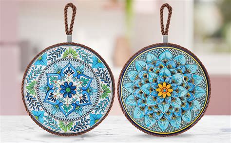 Amazon Pcs Ceramic Trivet Trivets For Hot Pots And Pans Trivets For Hot Dishes Pot