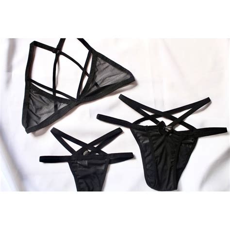 Lingerie Em Tule Tiras Shopee Brasil