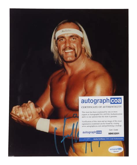 Hulk Hogan Signed WWE 8x10 Photo ACOA Pristine Auction