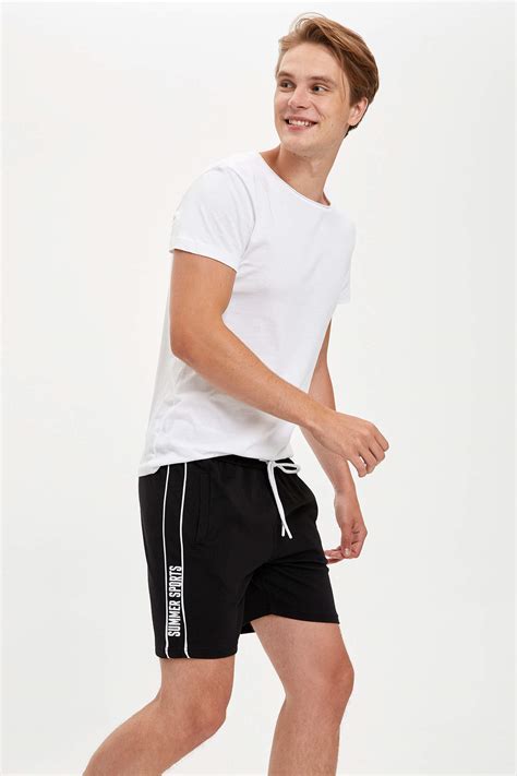 Defacto - Slim Fit Sweatshirt Kumaşı Şort