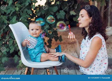 Beautiful Brunette Mother With Baby Boy Stock Image Image Of Christmas Dress 114129397