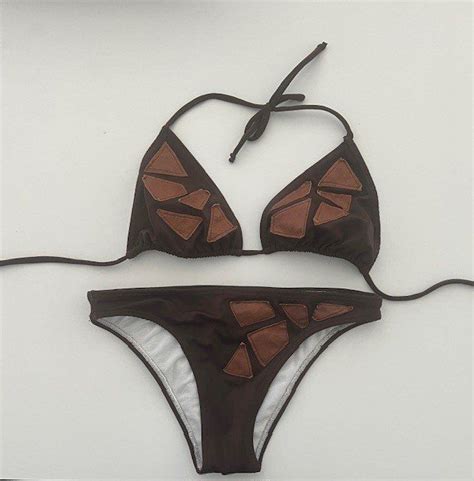 Bikini Set braun mit Ledereinsätzen Gebraucht in Herrliberg für CHF 9 mit Lieferung auf