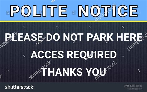 polite noticeplease   park  stock illustration
