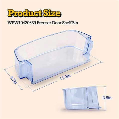 Wpw Clear Refrigerator Door Bin Side Shelf Replaces W