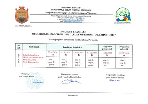 Mobilit I Elevi Colegiul Na Ional Pedagogic Constantin Cantacuzino