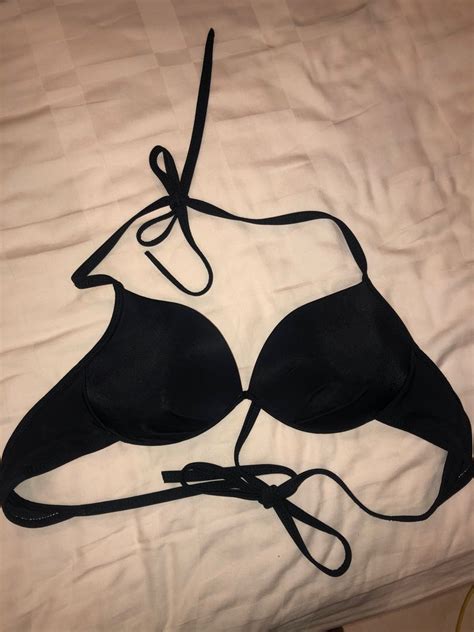 Black Unpadded String Bikini Top Black String Bikini Bottom Women S Fashion Swimwear