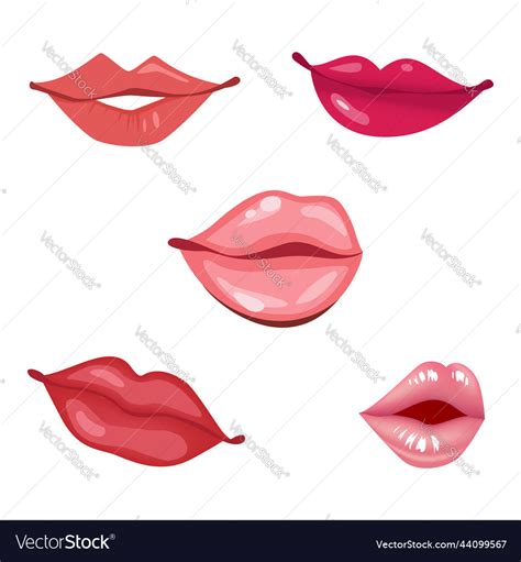 Set Of Sexy Women Lips Royalty Free Vector Image