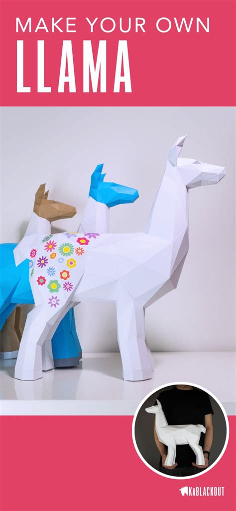 Scooby Doo Papercraft Llama Papercraft Low Poly Llama Paper Llama Craft