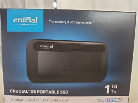 CRUCIAL X8 PORTABLE SSD 1TB, Computers & Tech, Parts & Accessories ...