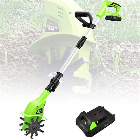 Buy 20V 4000Mah Electric Tiller Cultivator/Rotavator,Electric Cordless Hand Tiller Soil ...