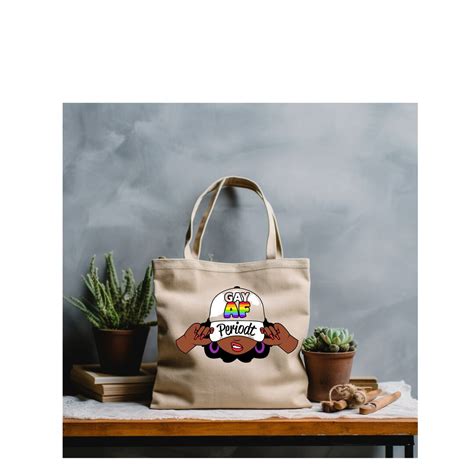 LGBTQ Pride Tote Gay AF Gay Tote Pride Bag Ally Girlfriend Bag Black Love Lesbian Tote