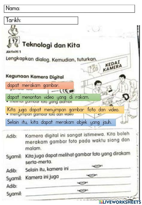 Teknologi Dan Kita Worksheet Live Worksheets