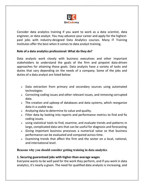 PPT 7 Reasons You Should Go For Data Analytics Training PowerPoint