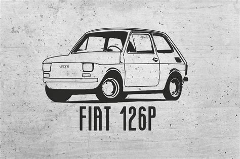 Naklejka na ścianę ścienna Fiat 126p maluch 8614190301 Allegro pl