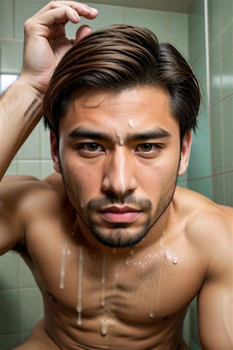 Blue Eyes Cum Shot Asian AI Gay Porn