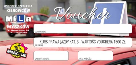 Voucher Kurs Prawa Jazdy Kat B Osk Mila Myszk W