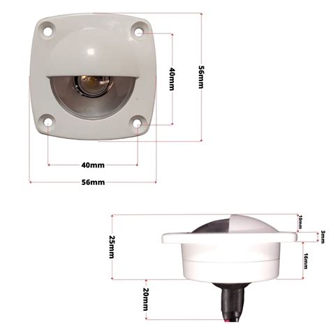 Luz De Cortesia Branca Frio Em Led 12 24V De Embutir