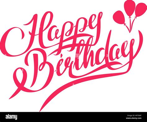 Happy Birthday Vector Lettering Handmade Calligraphy Design Element