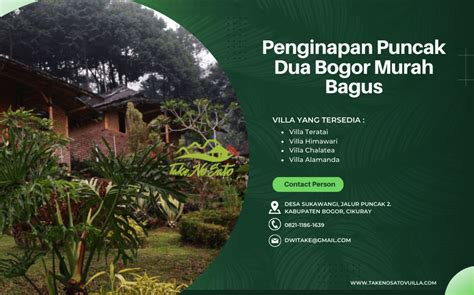 Penginapan Puncak Dua Bogor Murah Bagus