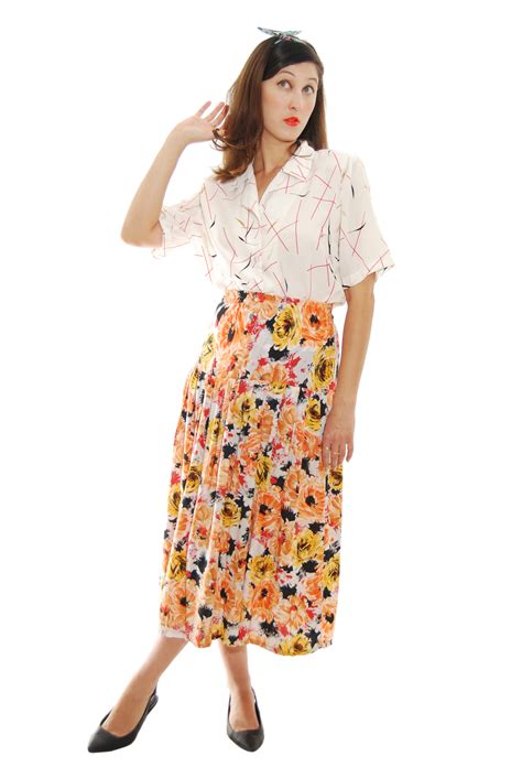 Mix Color Yoke Style Vintage Skirt For Women 1960s | Shpirulina.com ...