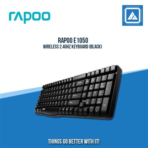 RAPOO E1050 WIRELESS 2.4GHZ KEYBOARD (BLACK) – BlueArm Computer Store