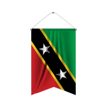 Flag Of Saint Kitts And Nevis D Illustration Vector Saint Kitts And