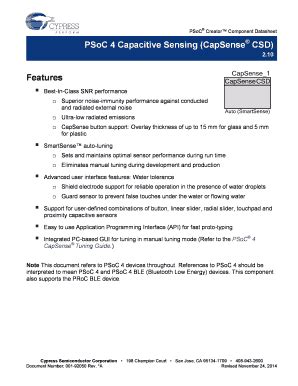 Fillable Online Psoc Capacitive Sensing Capsense Csd Fax Email