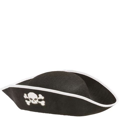 Black Pirate Hat 13in x 3 1/2in | Party City