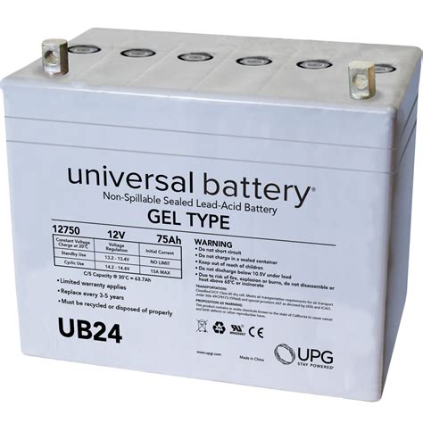 Universal Battery UB24 12v 75 AH Deep Cycle Gel Battery