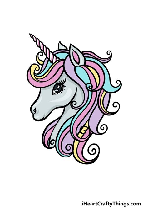 Rainbow Unicorn Drawing - How To Draw A Rainbow Unicorn Step By Step