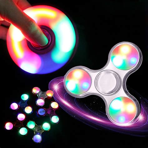 New Light Fidget Spinner Led Stress Hand Spinners Glow In The Dark