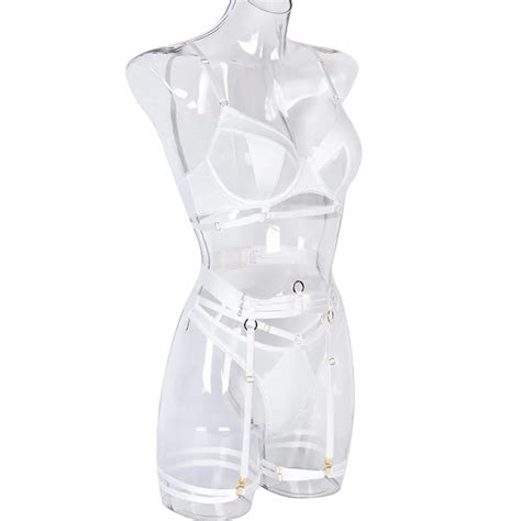 Sheer Mesh Transparent Lingerie Set Free Shipping