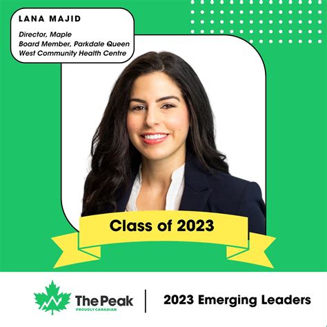 Lana Majid On Linkedin Very Excited And Grateful To Be Named A 2023 Emerging Leader