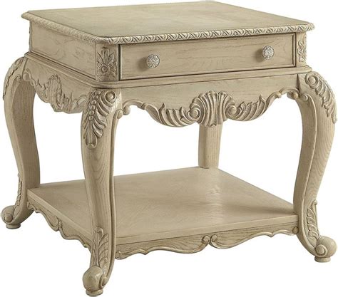 Acme Furniture Ragenardus Antique White End Table End Tables With