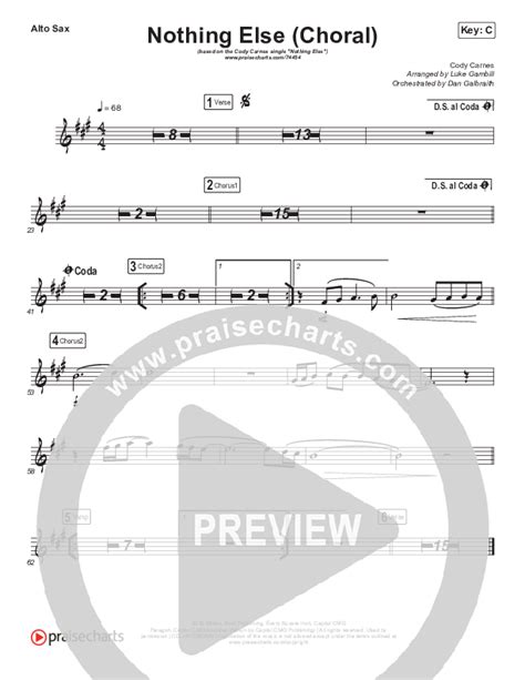 Nothing Else Choral Anthem Satb Alto Sax Sheet Music Pdf Cody Carnes