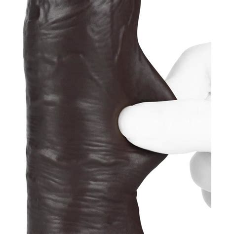 Gode Femme Sex Gode Noir Cm Dildo À Peau Coulissante Ventouse Amovible Pénis Godemichets